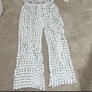 Elegant White Women's cover up pants